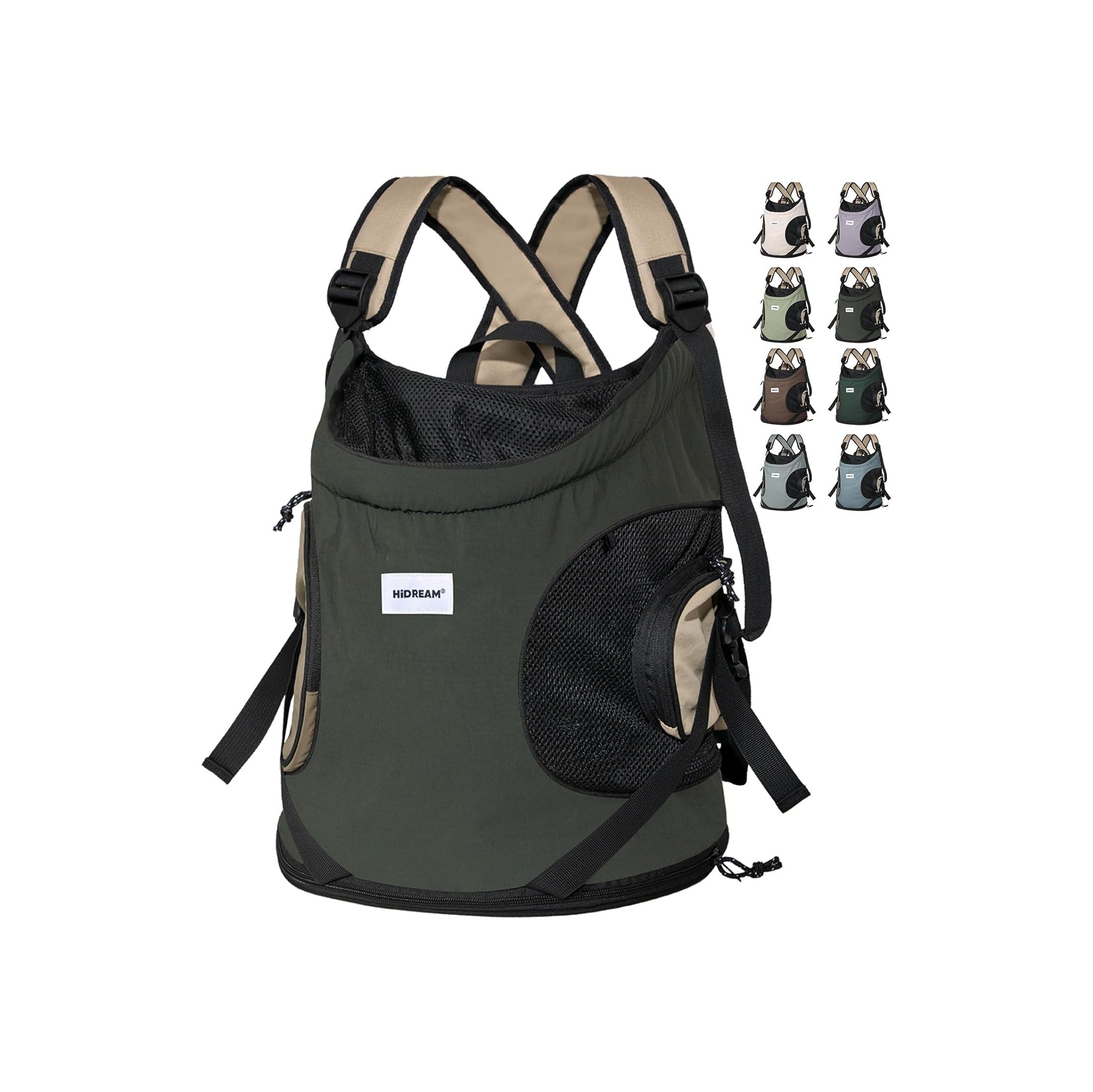 et Dog Cat Carrier Front Chest Backpack, Hands Free Cross Shoulder Sling Bag with Padded Bottom & Safety Strap for Puppy Kitten Travel Hiking and Outdoor Use