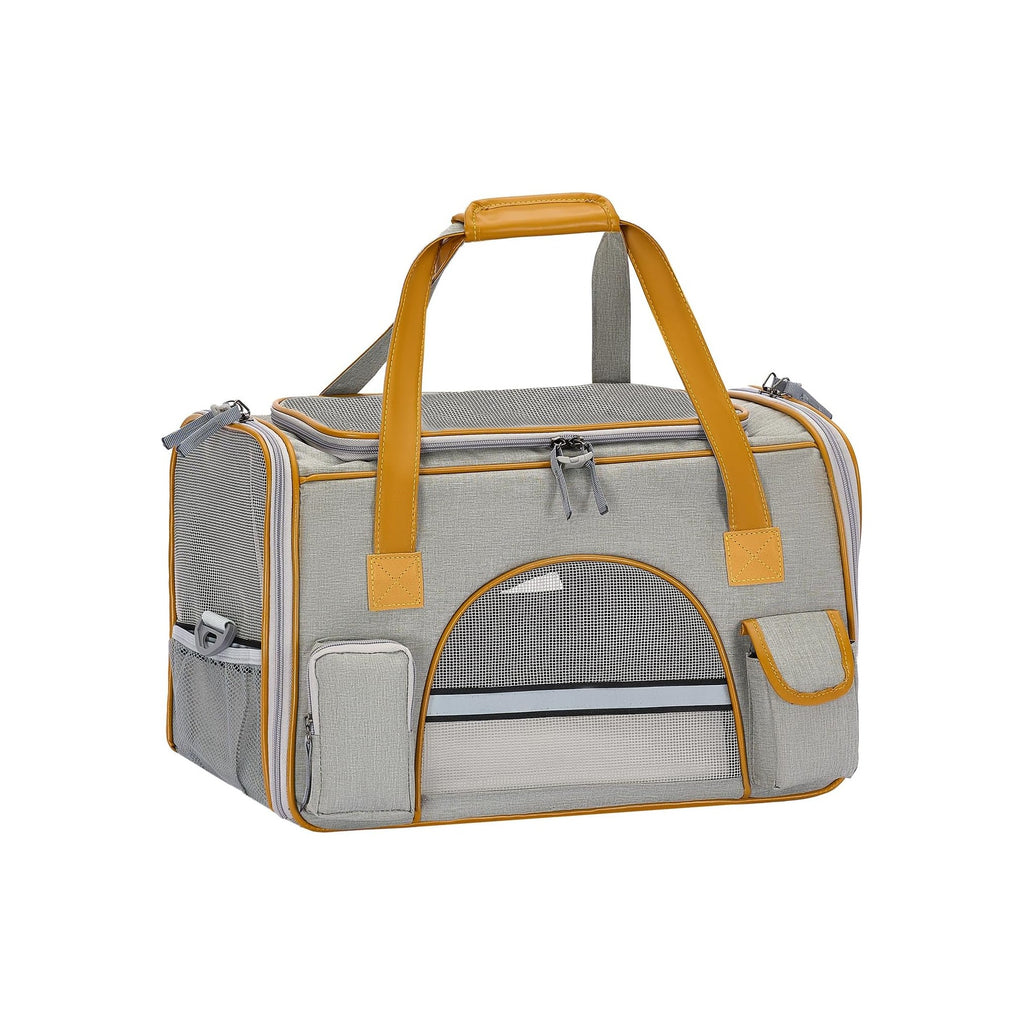 Cat Carrier– Fits Pets Up to 16 lbs, Anti-Collapse Design, Multiple Storage Pockets, Cat Carrier Soft Ideal for Medium Cats, Puppy, Rabbits and Other Small Animals
