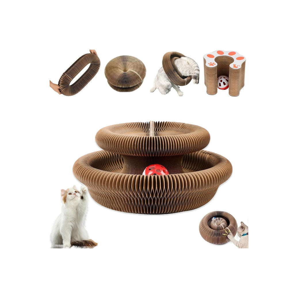 Magic Organ Cardboard Cat Scratcher with Ball