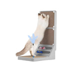 Cat Scratching Post Cat Scratching Board,2-in1 L Shaped Cats Cardboard Scratcher with Box, Kitten Scratcher Ball Wall Scratchers Pad for Indoor Cats