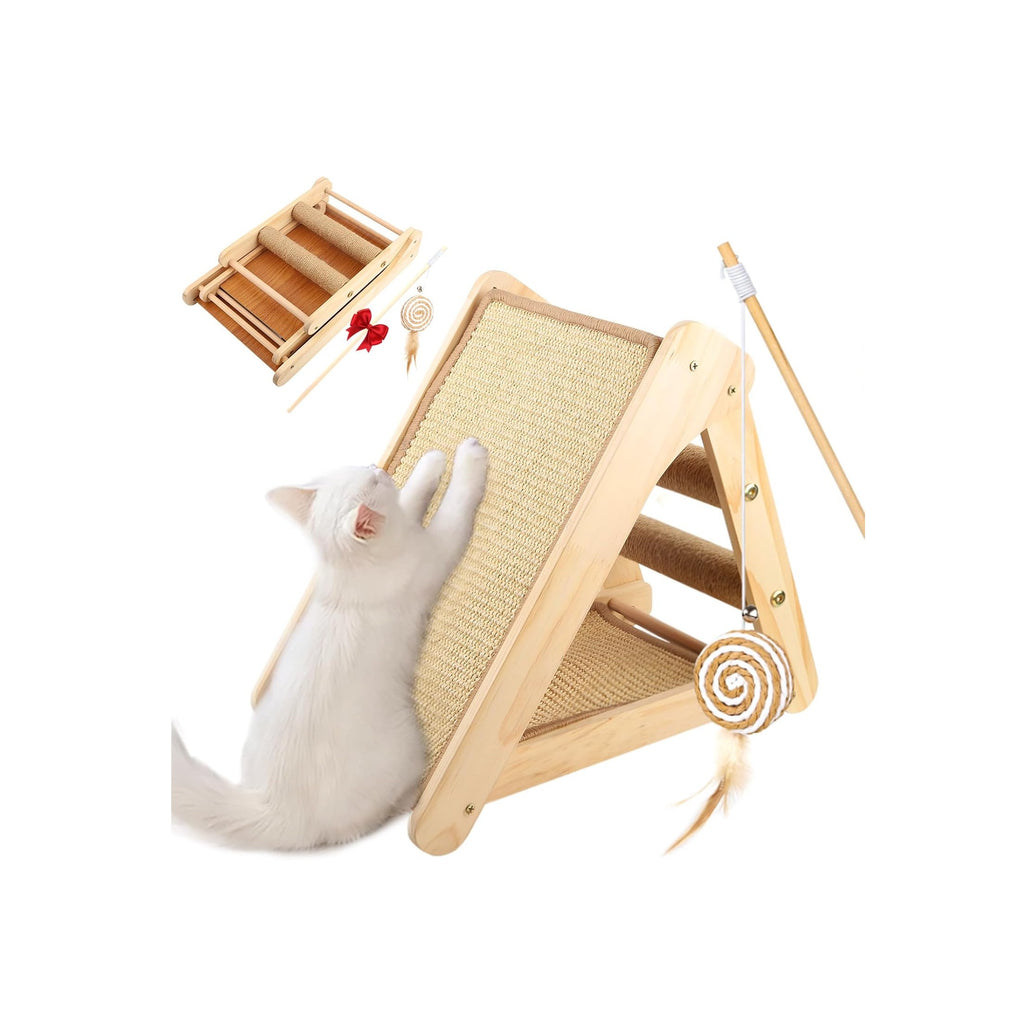 Sisal Cat Scratching Ramp with Teaser