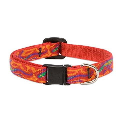 LupinePet Originals 1/2" Go Go Gecko Cat Safety Collar , 8-12"