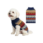 Dog Christmas Sweater, Winter Warm Fleece Holiday Pet Clothes for Small, Medium, Large & XL Dogs, Cute Snowflake Turtleneck Dog Pullover Knitwear Indoor & Outdoor